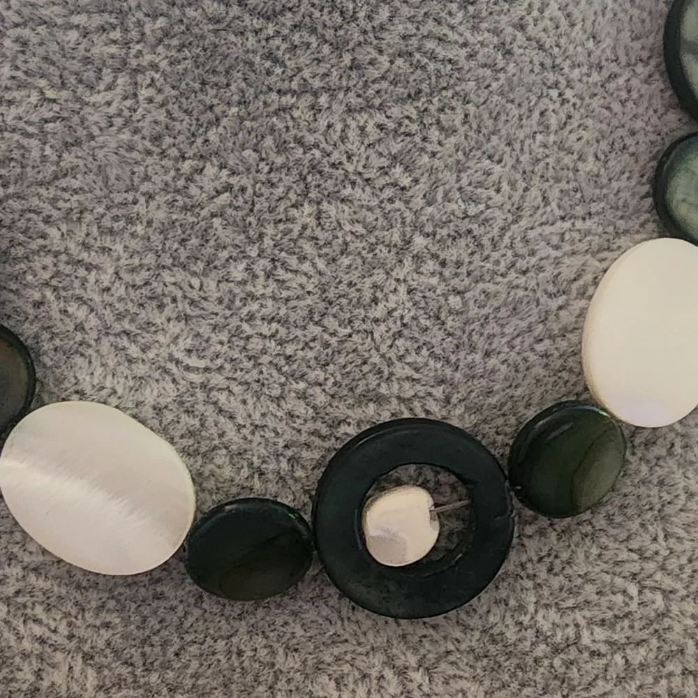 Elegant Green‎ and Cream Tourmaline Necklace